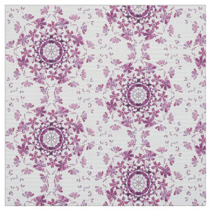 floral retro  purple  element fabric
