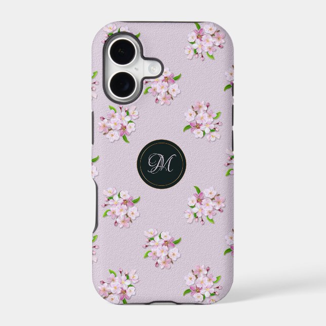 Floral retro spring  pattern. Monogram. (Back)