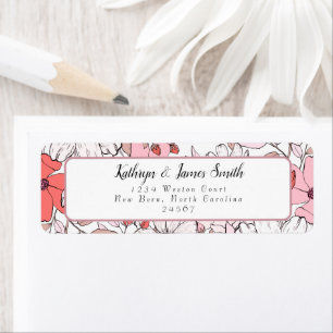 Floral Return Address Label
