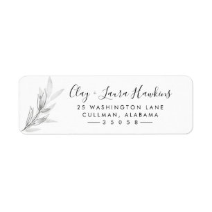 Floral   Return Address Label