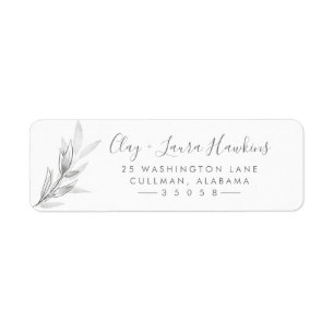 Floral   Return Address Label
