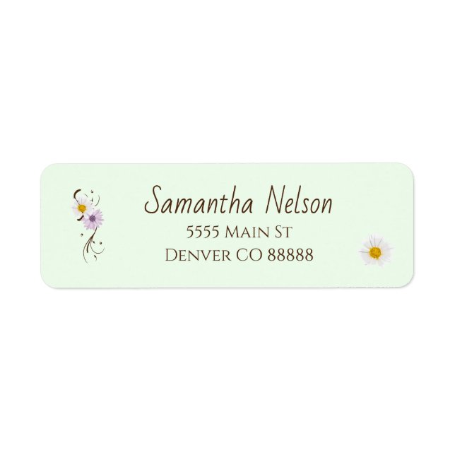 Floral Return Address Label (Front)