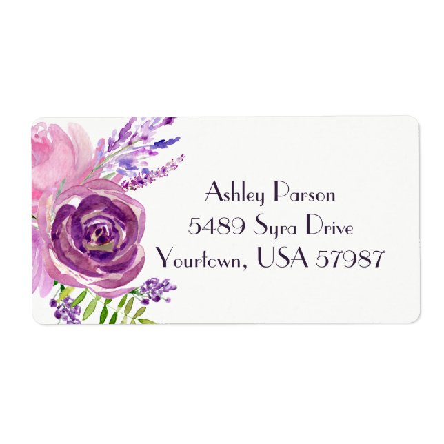 Floral return address label (Front)