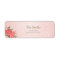Floral Return Address Label Pink Gold Girl Baby