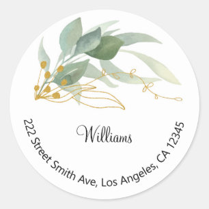 Floral Return Address Labels