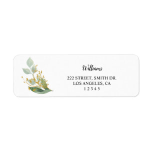 Floral Return Address Labels