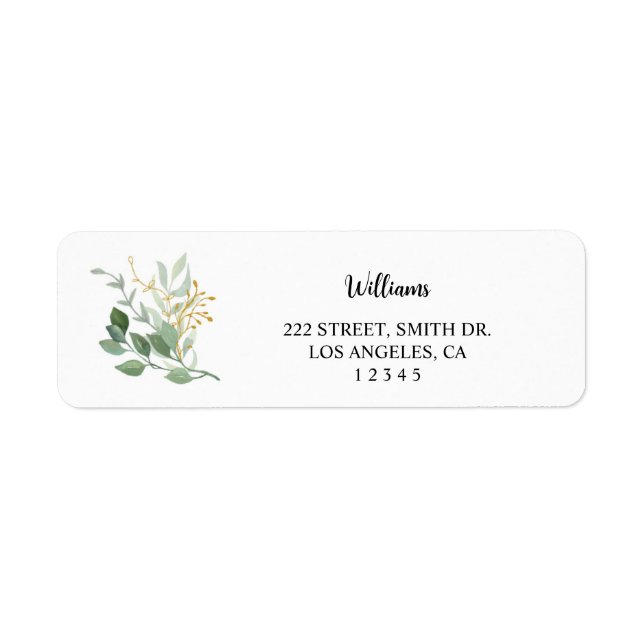 Floral Return Address Labels (Front)