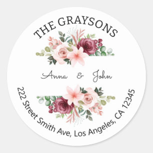 Floral Return Address Labels