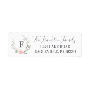 Floral Return address labels