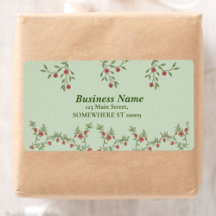Floral Return Address Labels Rustic Botanical