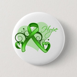 Floral Ribbon Hope - Non-Hodgkin's Lymphoma 6 Cm Round Badge
