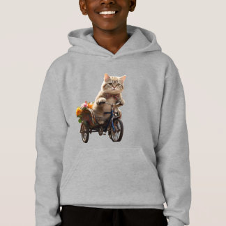 Floral Ride: Adorable Cat on a Cycle Rickshaw – Ki