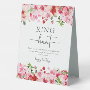 Floral Ring Hunt Sign