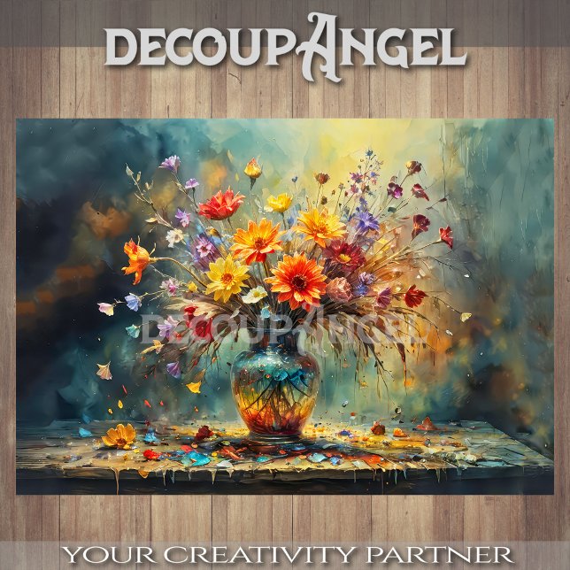 Floral Riot of Colours - Decoupage -  Tissue Paper (Creator Uploaded)