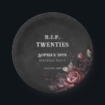 Floral Rip 20s 30th Birthday Party Paper Plate<br><div class="desc">Add a touch of elegance to your 30th birthday celebration with our 'Floral Rip 20s' Paper Plates! Inspired by the roaring twenties, these plates feature a stylish floral design that complements any party décor. Perfect for serving up your favourite snacks and treats, they elevate your dining experience with sophistication. Make...</div>