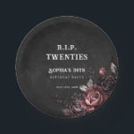 Floral Rip 20s 30th Birthday Party Paper Plate<br><div class="desc">Add a touch of elegance to your 30th birthday celebration with our 'Floral Rip 20s' Paper Plates! Inspired by the roaring twenties, these plates feature a stylish floral design that complements any party décor. Perfect for serving up your favourite snacks and treats, they elevate your dining experience with sophistication. Make...</div>