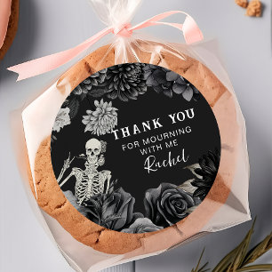 Floral RIP Twenties 30th Birthday Classic Round Sticker