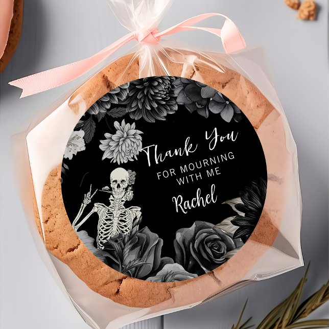 Floral RIP Twenties 30th Birthday Classic Round Sticker (Creator Uploaded)