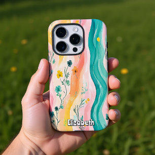 Floral River and Waves iPhone 16 Pro Case