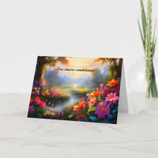 Floral River Sympathy Card