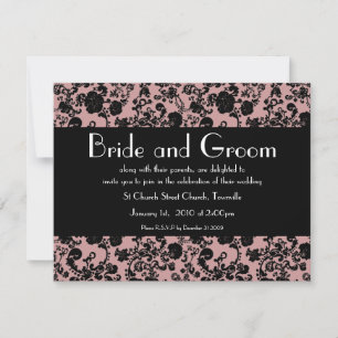 Floral Rococo Wedding, 4.25"x5.5" invitation