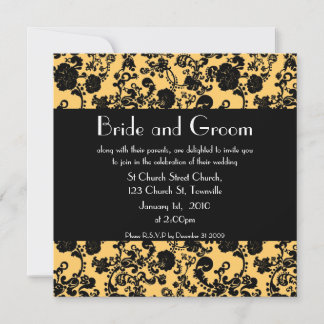 Floral Rococo Wedding, 5.25"x5.25" invitation