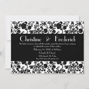 Floral Rococo Wedding, 5"x7" invitation. Invitation