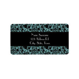 Floral Rococo Wedding, address label