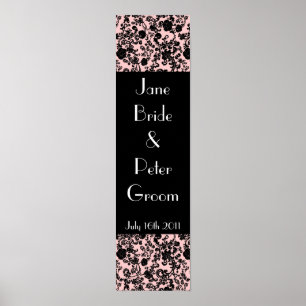 Floral Rococo Wedding, decorative banner Poster