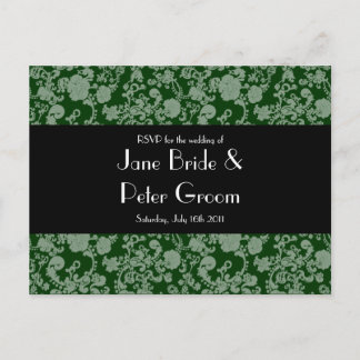Floral Rococo Wedding, RSVP card