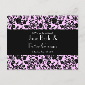 Floral Rococo Wedding, RSVP card