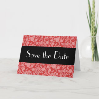 Floral Rococo Wedding, save the date card