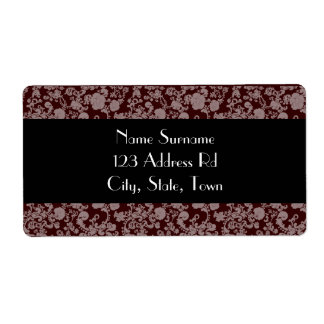 Floral Rococo Wedding, shipping label