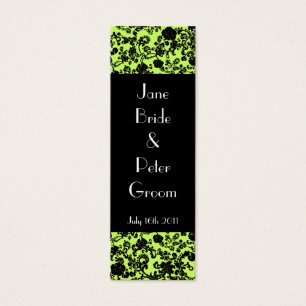 Floral Rococo Wedding, souvenir bookmark card