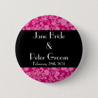 Floral Rococo Wedding, souvenir button