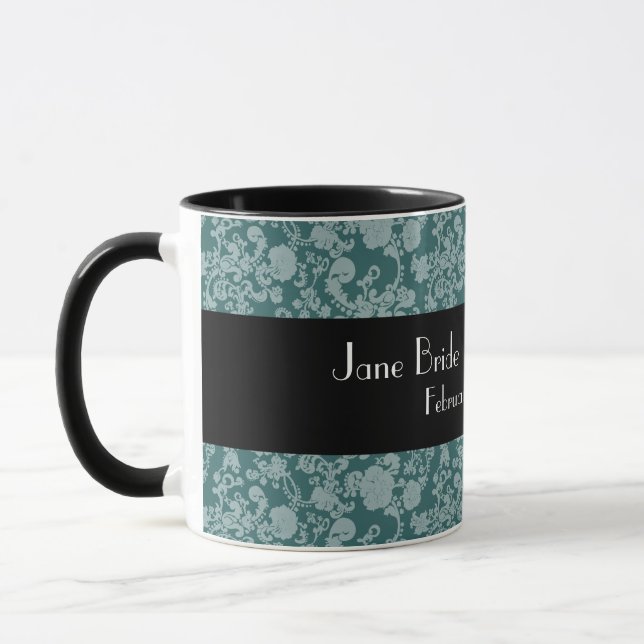 Floral Rococo Wedding, souvenir mug (Left)