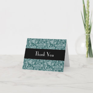 Floral Rococo Wedding, thank you card