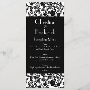 Floral Rococo Wedding, wedding menu and program
