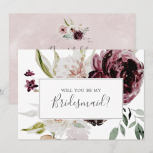 Floral Romance Bridesmaid Proposal Card
