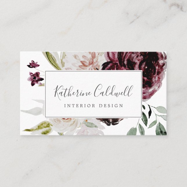 Floral Romance Business Card (Front)