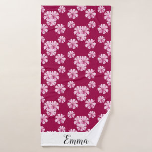 Floral romance cherry blossom bath towel set