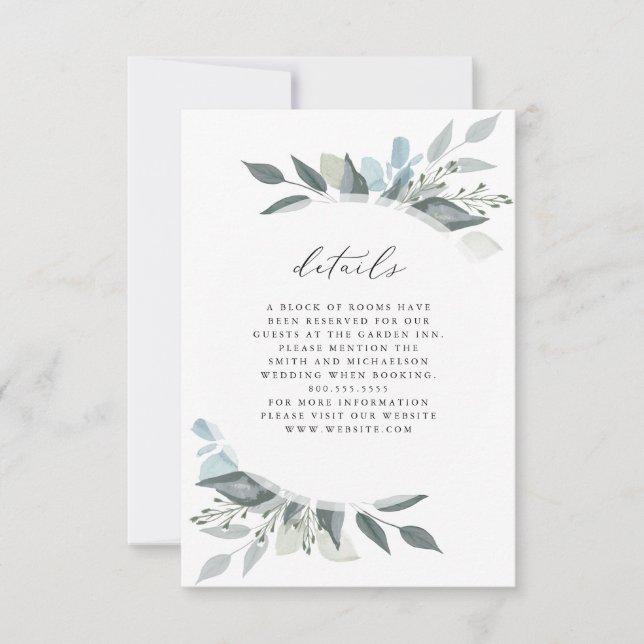 Floral Romance Details RSVP Card (Front)