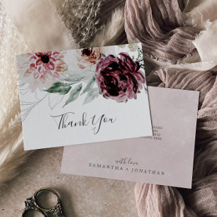 Floral Romance Thank You Card