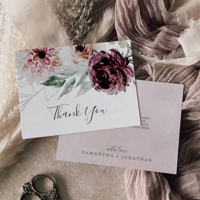 Floral Romance Thank You Card (Creator Uploaded)