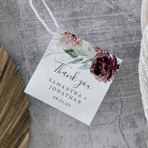Floral Romance Thank You Favour Tags