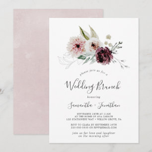 Floral Romance Wedding Brunch Invitation