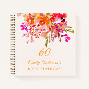 Floral Romantic 60th Birthday Guest Book