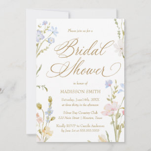 Floral Romantic Bridal Shower Invitation