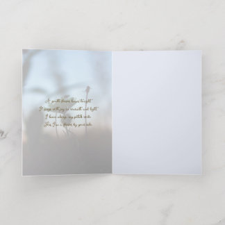 Floral Romantic Poem – Botanical Fantasy Thank You Foil Holiday Card