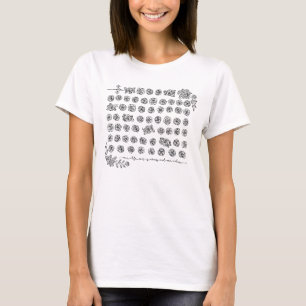 Floral Rosary Prayer Beads - Blessed Mother Mary D T-Shirt